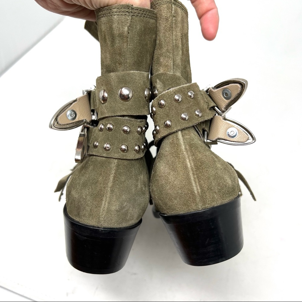 New Toral Revolve olive green suede boots size 37 - Picture 3 of 8